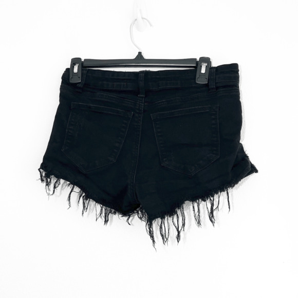 Kancan Jean Shorts Womens 28 Distressed Fray Summer Preppy Beachy Coconut Girl - Picture 3 of 6